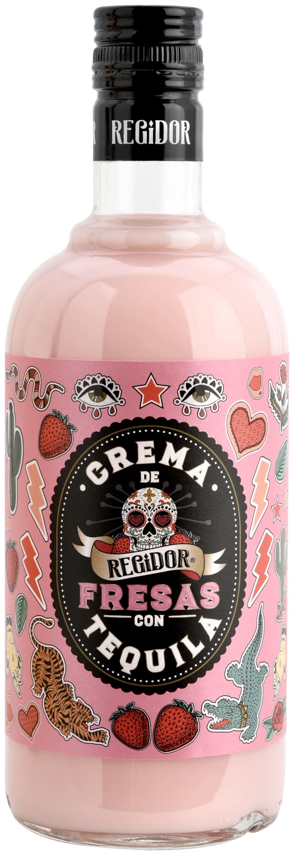 Crema de fresa con tequila · Regidor (700 ml)
