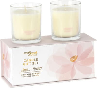 Overjoyed Boutique Boxed Candle Set Pink - Each