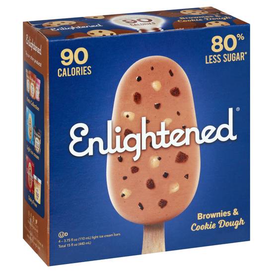 Enlightened Brownies and Cookie Dough Ice Cream Bars (4 ct)