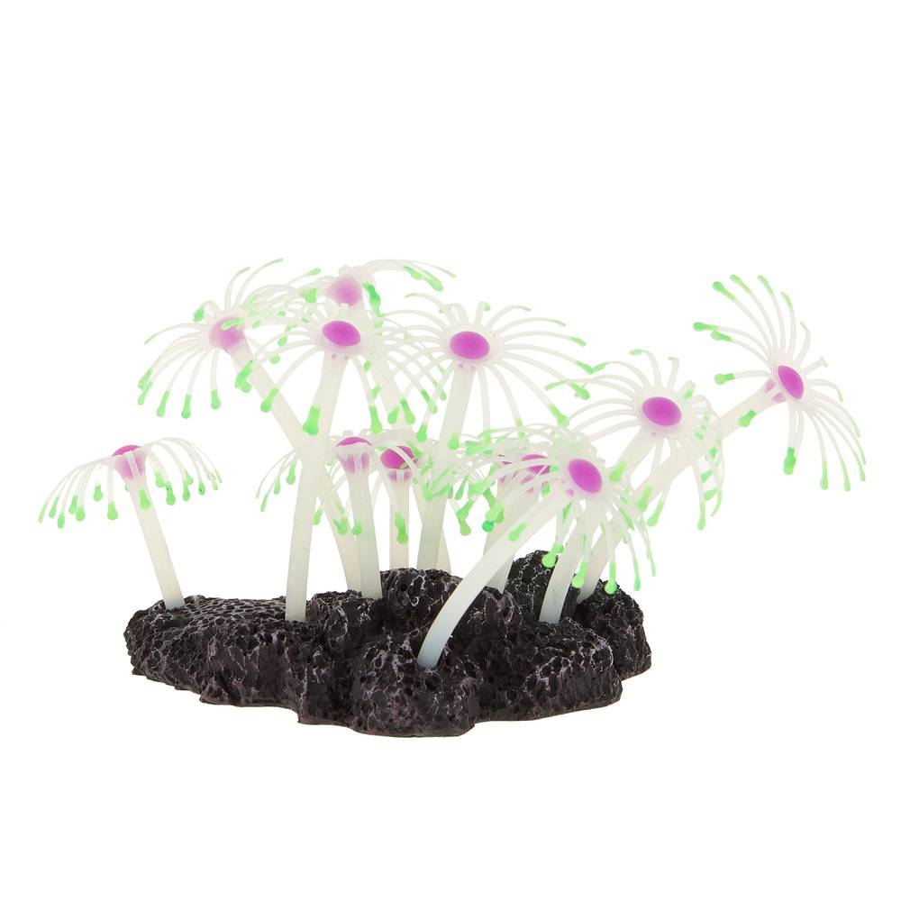 Top Fin® Glow-in-the-Dark Moveable Flower Aquarium Ornament (Color: Assorted)