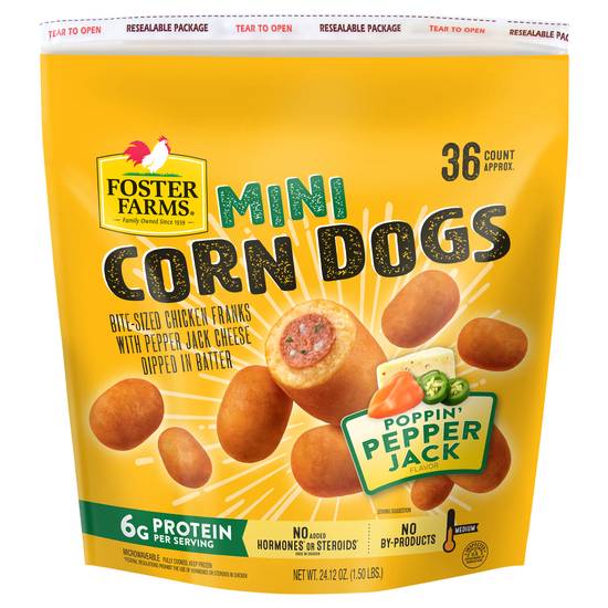 Foster Farms Poppin' Pepper Jack Mini Corn Dogs (36 ct)