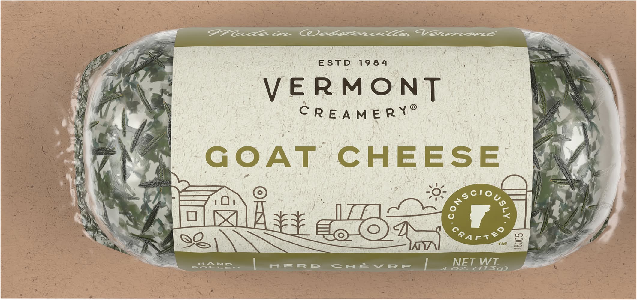 Vermont Creamery Herb Chevre Goat Cheese (4 oz)