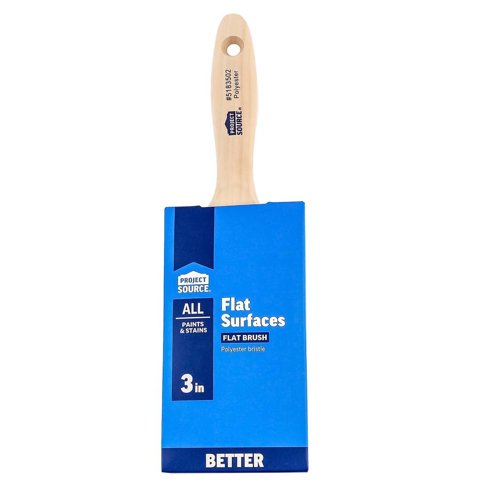 Project Source Better All Paints and Stains 3-in Reusable Polyester Flat Wall Brush | WB00001