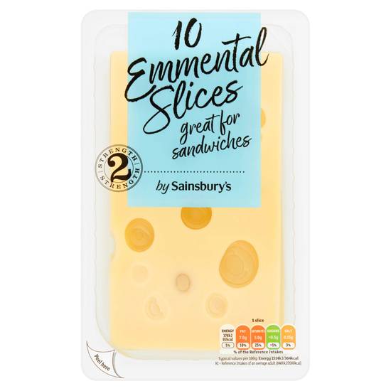 Sainsbury's Emmental Cheese Slices 250g