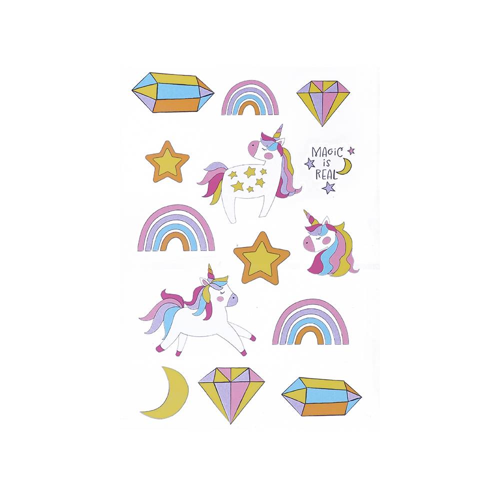 Miniso plantilla de stickers unicornio
