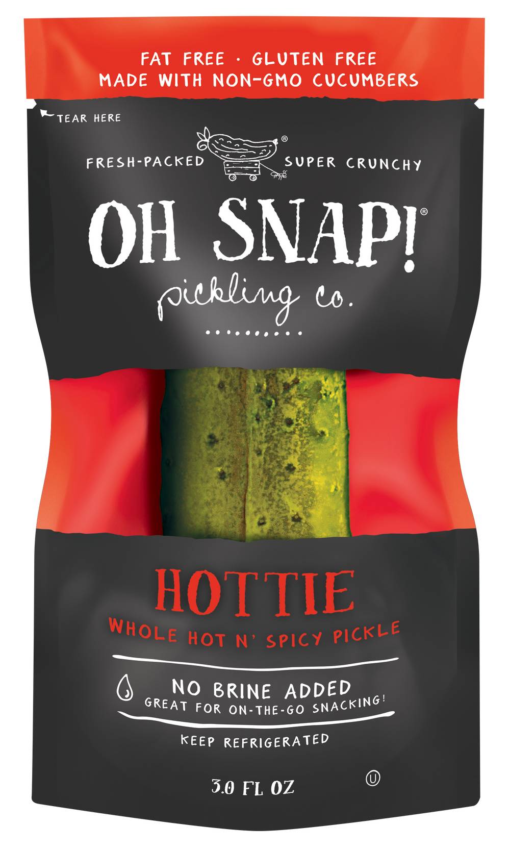 Oh Snap! Hottie Whole Hot N' Spicy Pickle (4.8 oz)