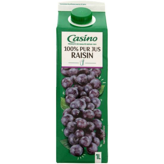 Casino jus de raisin 100% pur jus 1 L