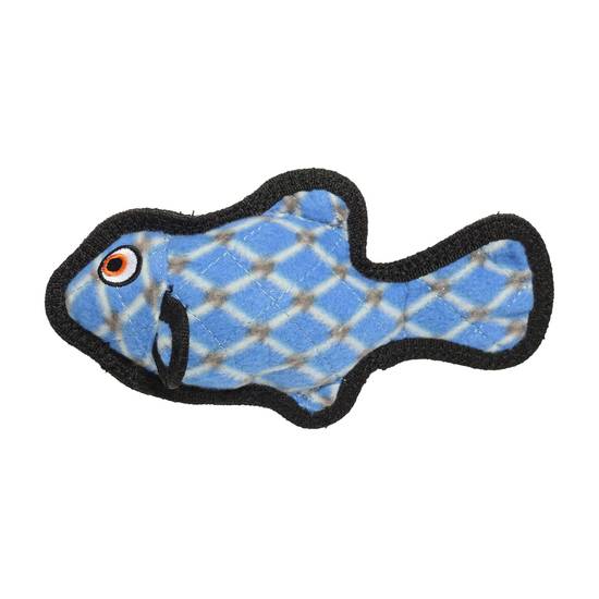 TUFFY® Ocean Creature Junior Fish Dog Toy - Tough Plush (Color: Blue)