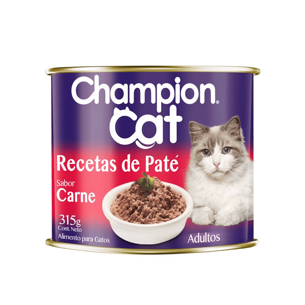 Champion cat alimento húmedo gato paté de carne (lata 315 g)