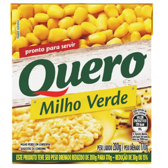 Quero milho verde em conserva (280 g)