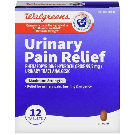 Walgreens Maximum Strength Urinary Pain Relief Tablets - 12.0 Ea