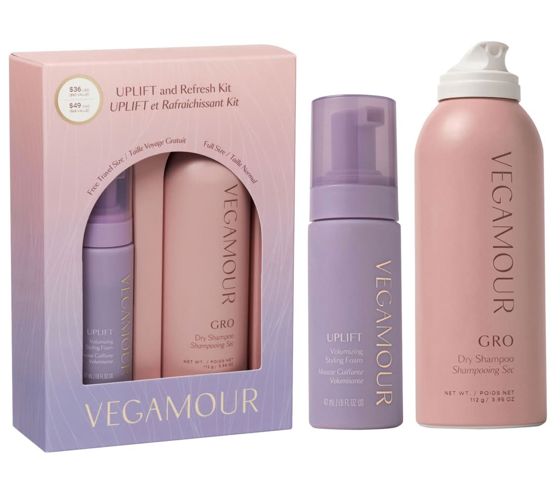 Vegamour Dry Shampoo & Mini UPLIFT Volumizing Hair Foam Gift Set