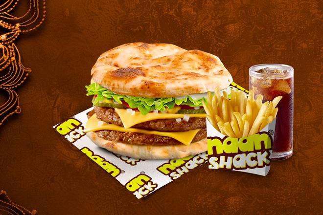 DOUBLE CHEESE NAAN BURGER