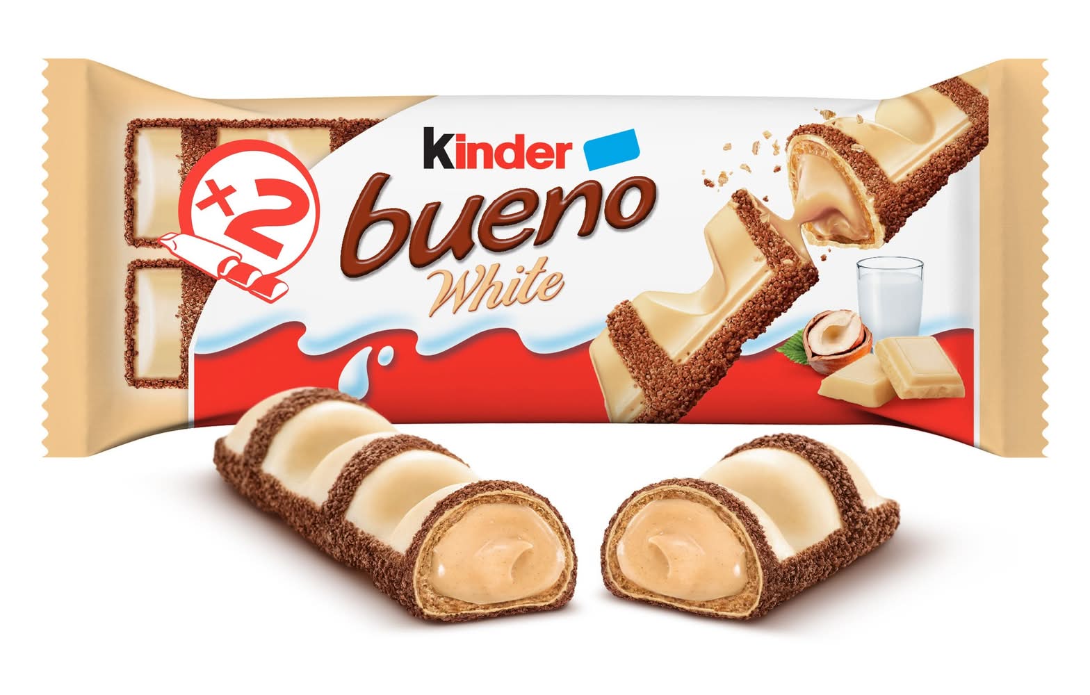 Kinder Bueno White Chocolate Bars (39g, 2 pack)
