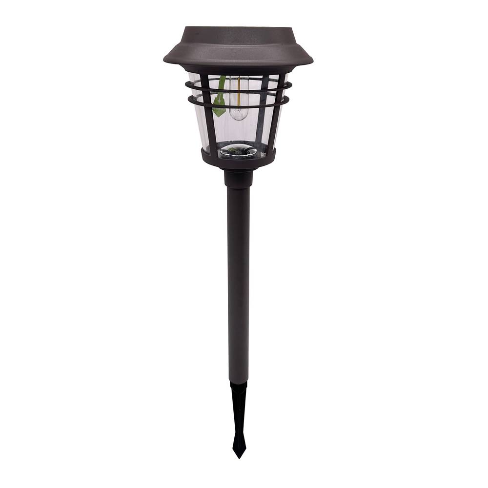 Harbor Breeze Round Path 15-Lumen Black Solar LED Outdoor Path Light (3500 K) | RS471MA-B15C-BK-T9