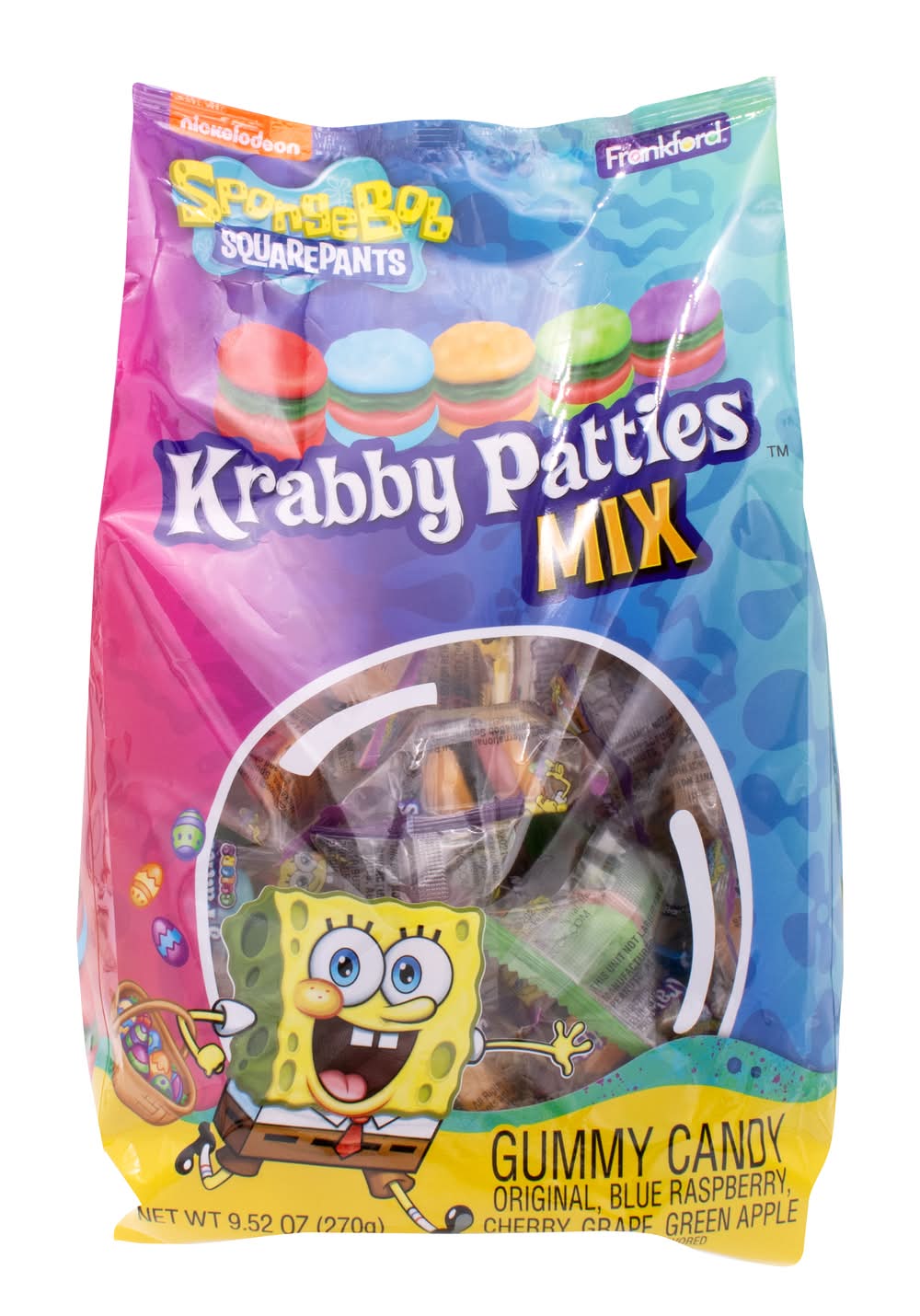 Krabby Patties Gummy Candy Mix Bag, Assorted (9.52 oz, 30 ct)