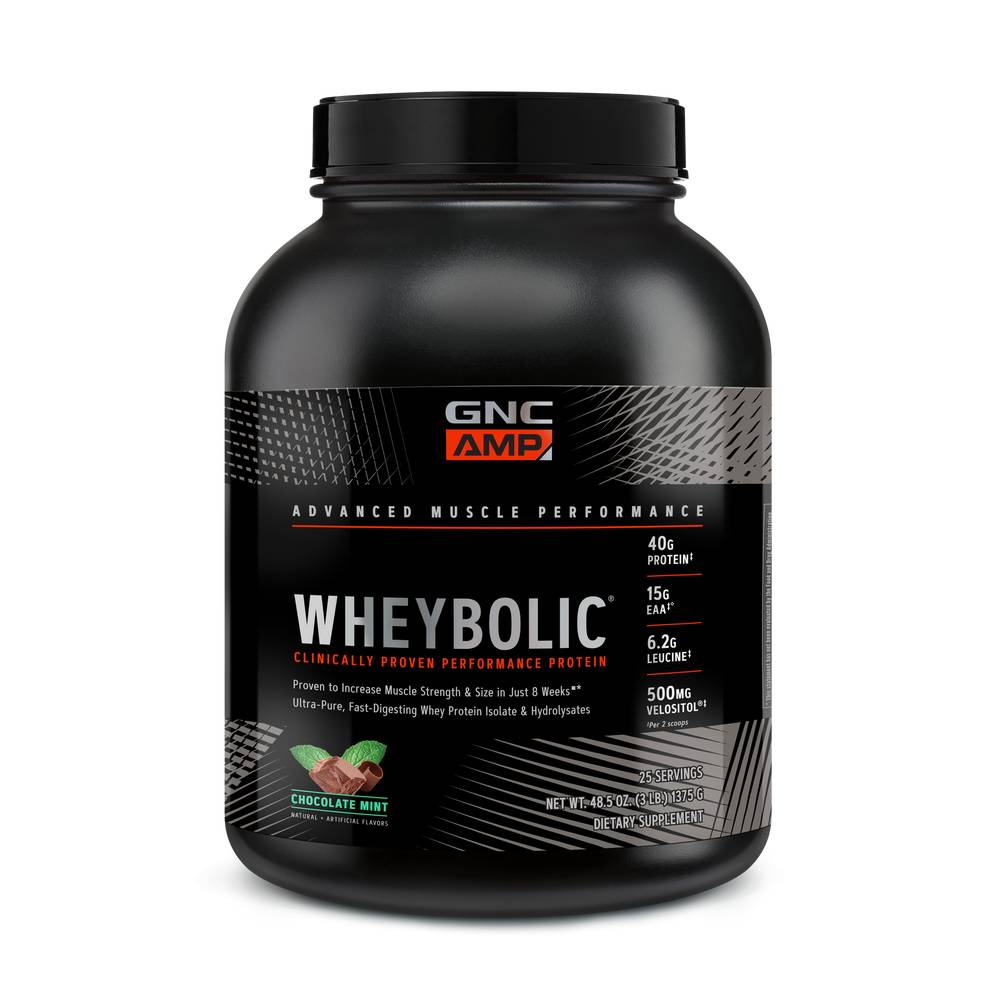 Gnc Amp Wheybolic Protein Powder (48.5 oz) (chocolate mint)