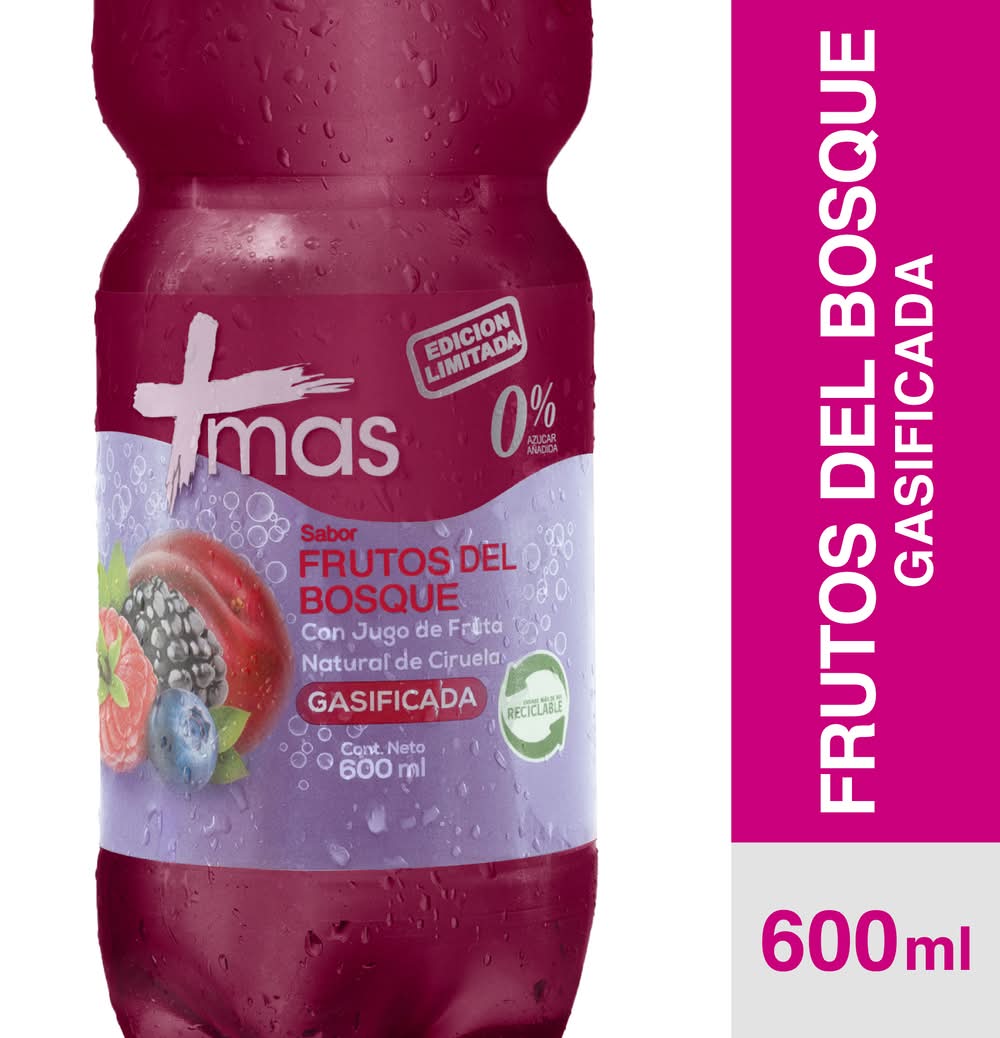 MAS · Agua gasificada edición limitada - Frutos Del Bosque (600 ml)