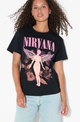 Merch Traffic Nirvana in Utero Short Sleeve Graphic T-Shirt, Women, XL, Black