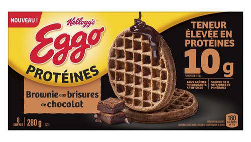 Eggo gaufre brownie aux pépites de chocolat protein (8 unités)