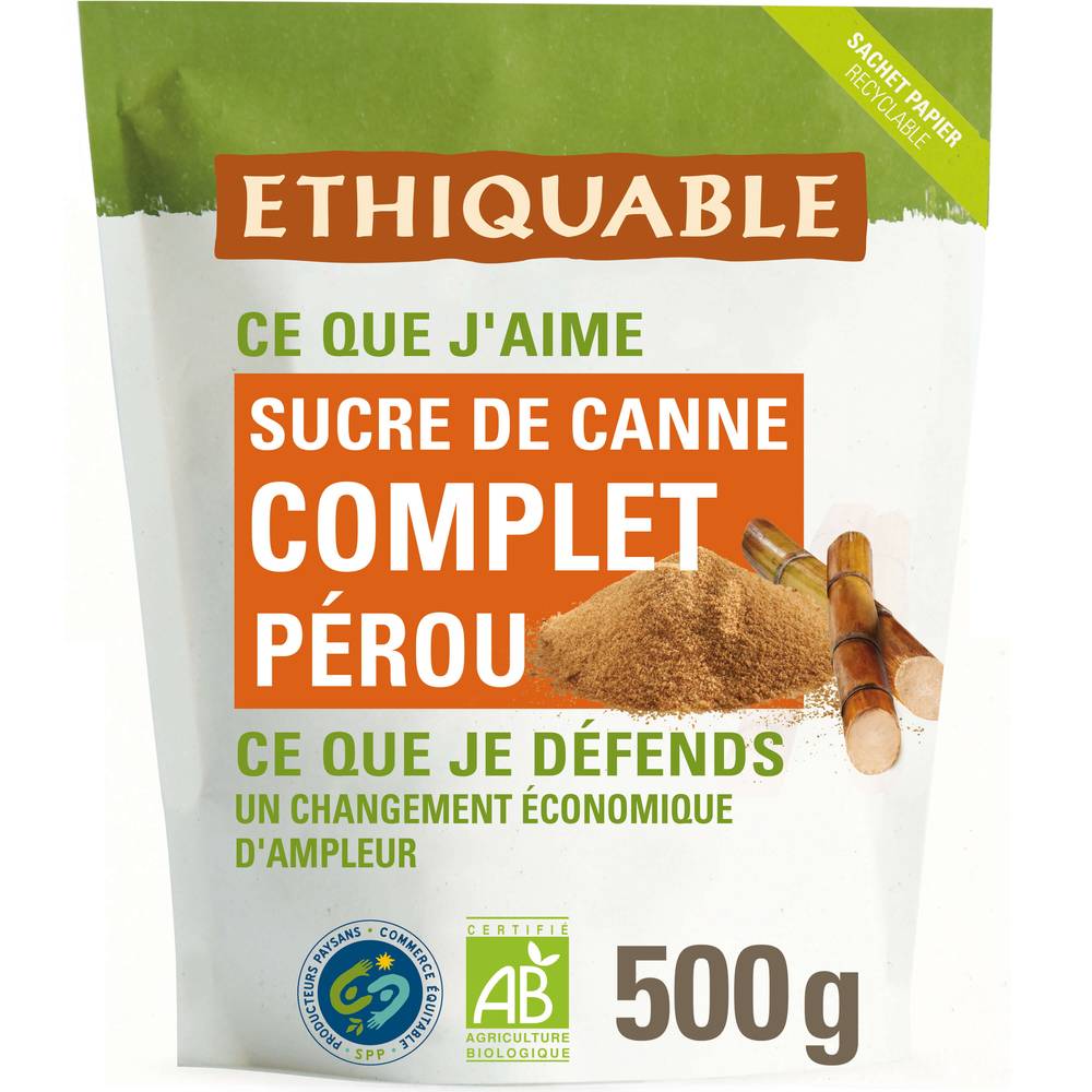 Ethiquable - Sucre de canne complet (500g)