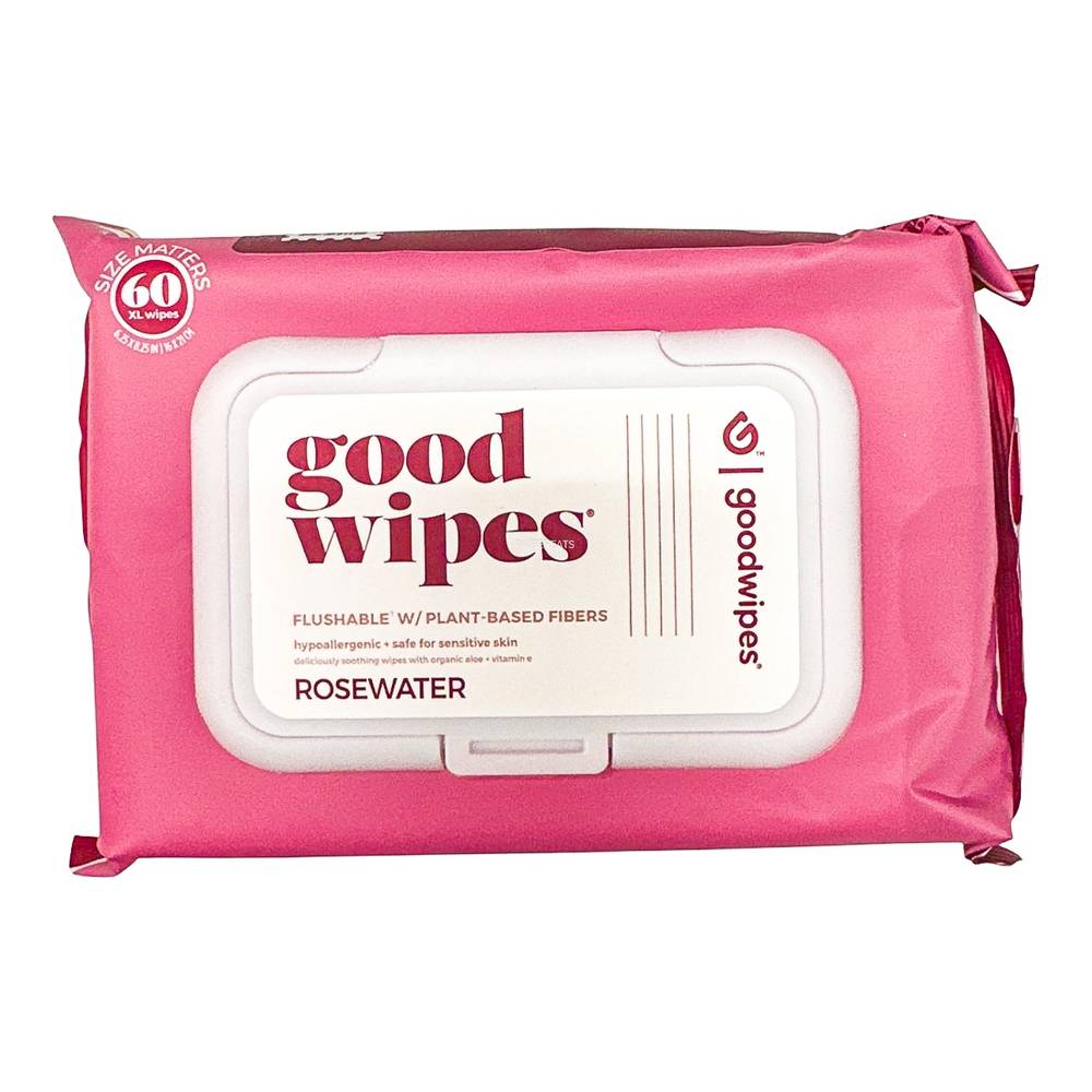 Goodwipes Rosewater Flushable Wipes (60 ct)