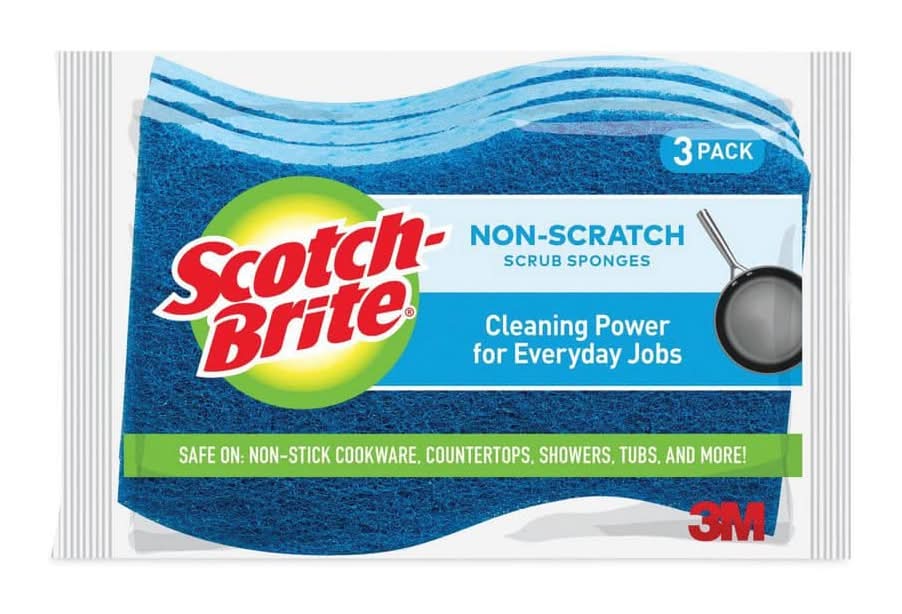 Scotch-Brite Non-Scratch Blue Scrub Sponge (3-Pack)