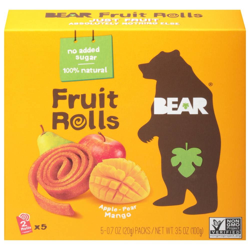 BEAR Fruit Rolls, Mango (0.7 oz, 5 ct)