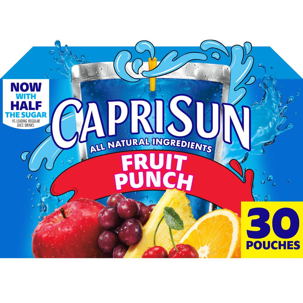 Capri Sun Fruit Punch Juice Drink Blend (30 ct, 6 fl oz)