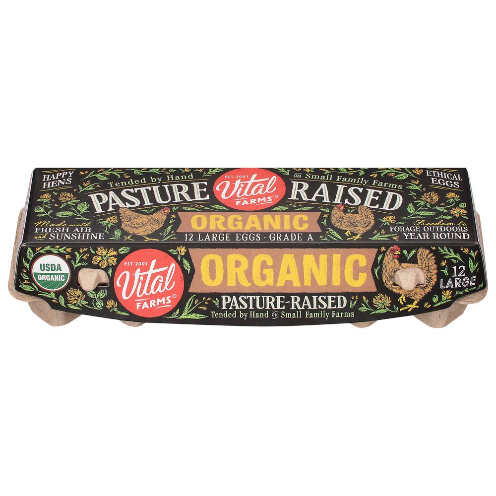 Vital Farms Organic Pasture-Raised Eggs, Large (12 ct)