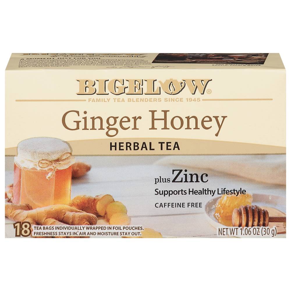 Bigelow Herbal Tea Bags (18ct) (1.06 oz) (ginger-honey )