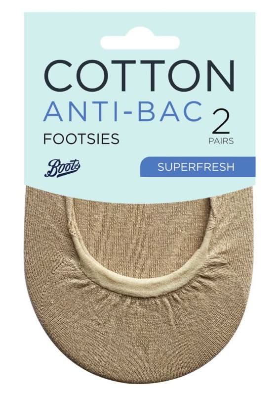 Boots Cotton Footsies Antibacterial Finish (2 pack)