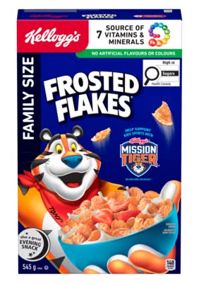 Frosted flakes céréales de maïs bouchées givrés et croquants - frosted and crunchy corn cereal bites