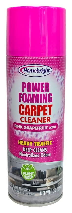 Homebright Power Foaming Carpet Cleaner, Pink Grapefruit (10 oz)