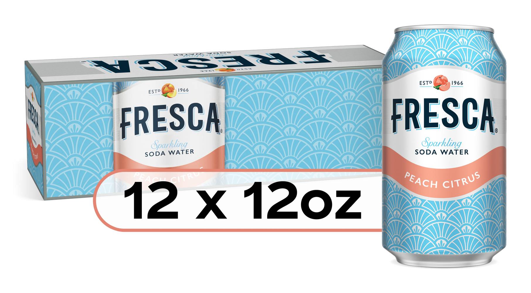 Fresca Original Sparkling Peach Citrus Soda Water (12 x 12 fl oz)