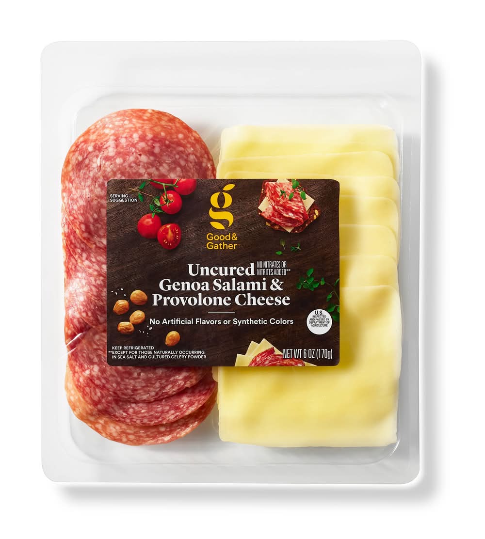 Good & Gather Uncured Genoa Salami and Provolone Cheese (6 oz)