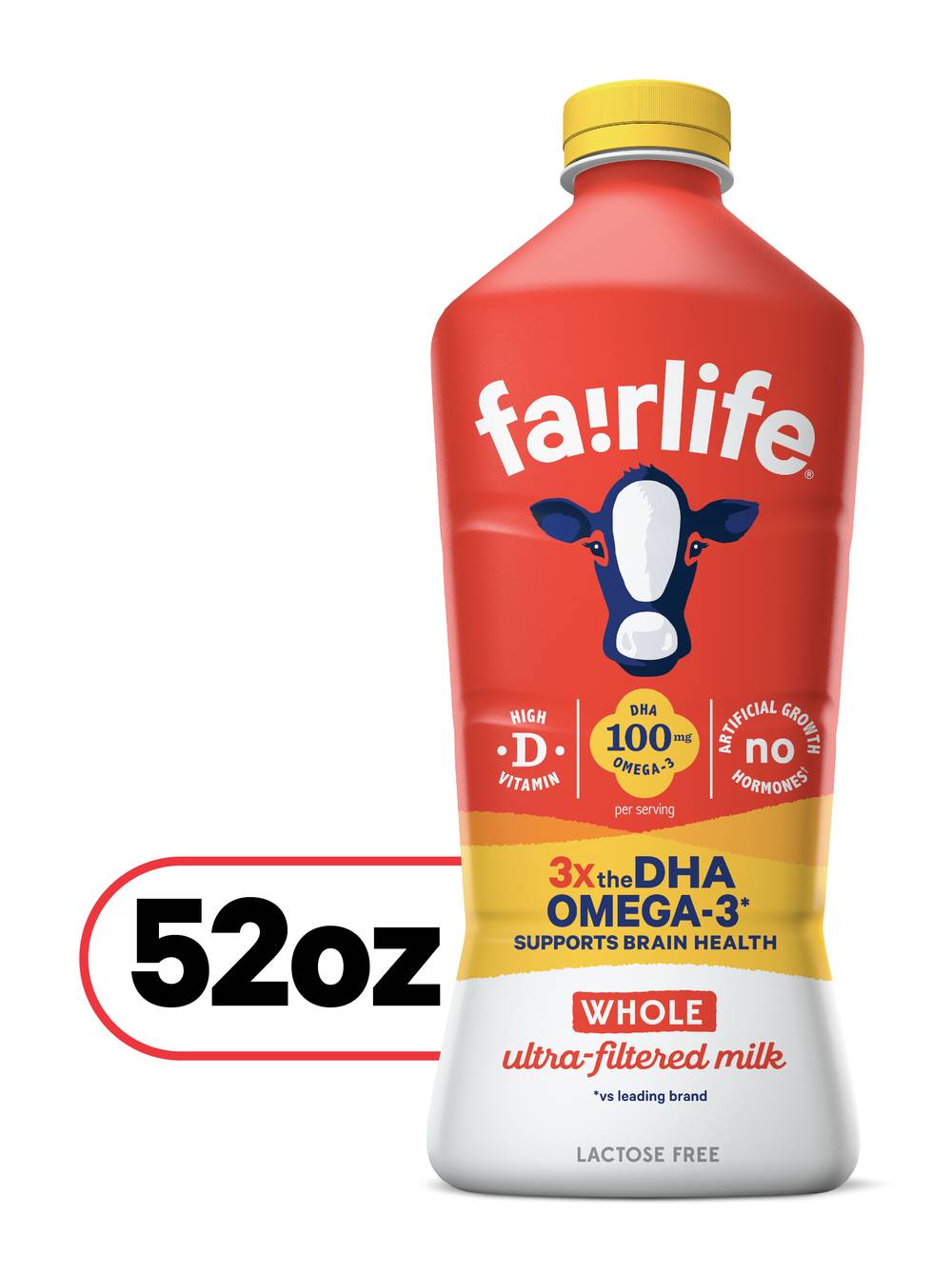 Fairlife Lactose Free Ultra Filtered Whole Milk, White (52 fl oz)