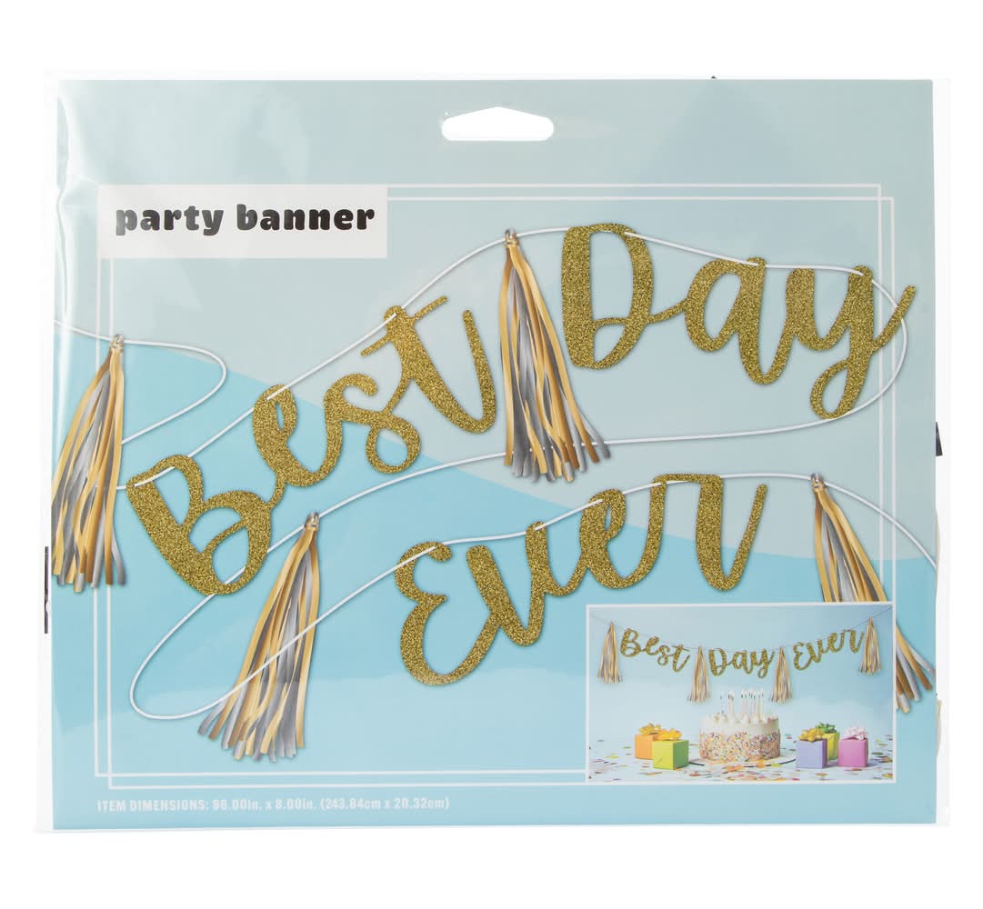 'Best Day Ever' Party Banner 96in x 8in Best Day ever
