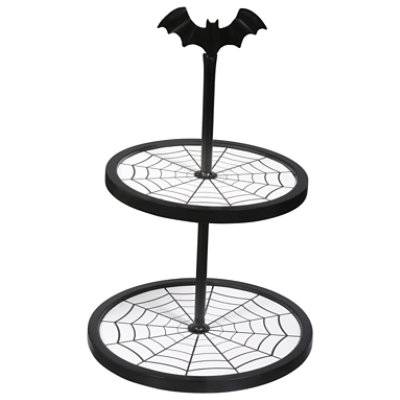 Signature SELECT Halloween 2 Tier Wood Serving Tray - Each