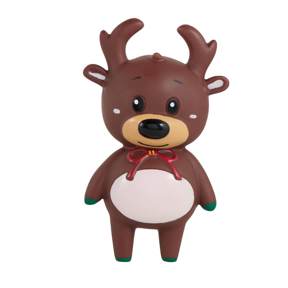 Merry & Bright Reindeer Vinyl Dog Toy, Brown