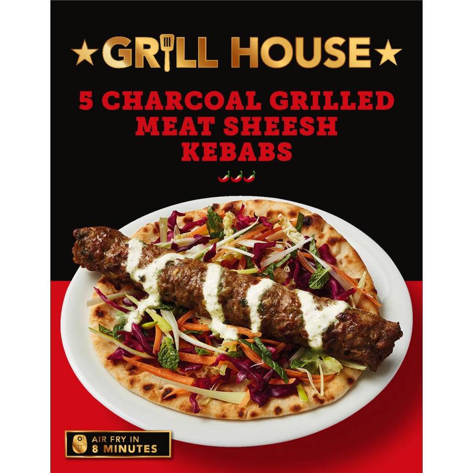 GRILL HOUSE 5 Pack Meat Sheesh Kebabs