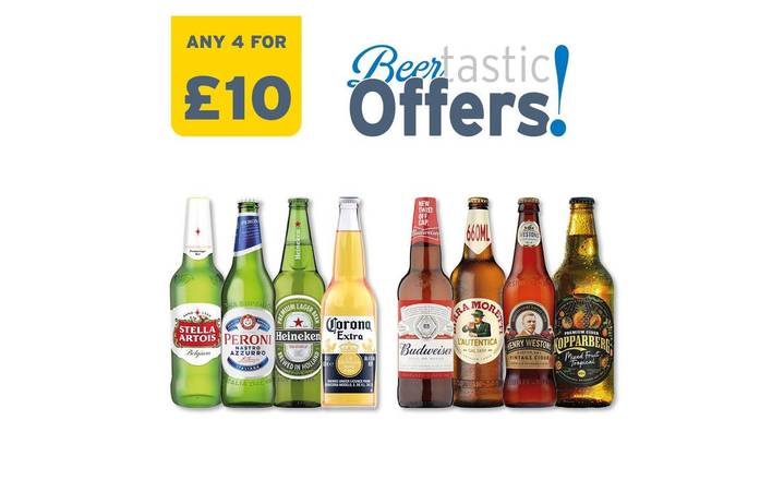 4 for £10: Beer & Cider Bottles (Mix and Match)