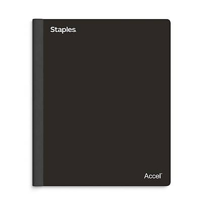 Staples® Spine Guard 5-Subject Subject Notebooks, 8.5 x 11, College Ruled, 200 Sheets, Assorted  (36935-US)
