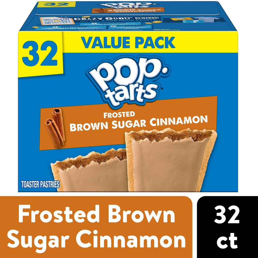 Pop-Tarts Toaster Pastries Value pack, Frosted Brown Sugar Cinnamon (54.1 oz, 32 ct)