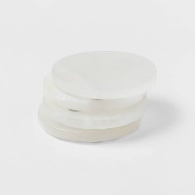 Threshold Marble Alabaster Coasters (4 ct)