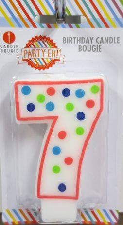 Party-Eh! Party Eh! #7 Birthday Candle (1 count)