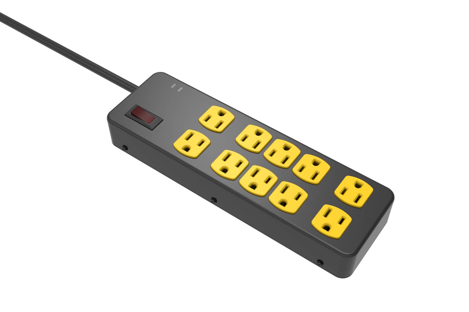 Utilitech 15-ft 10-Outlet Indoor Black Power Strip | LTS-10T-1