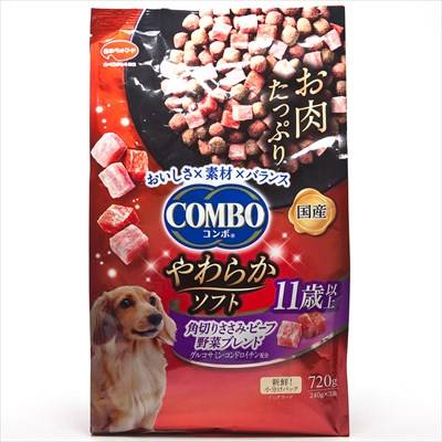 日本ペットフード　コンボ　ソフトささみビーフ野菜　１１歳以上　犬用　７２０ｇ