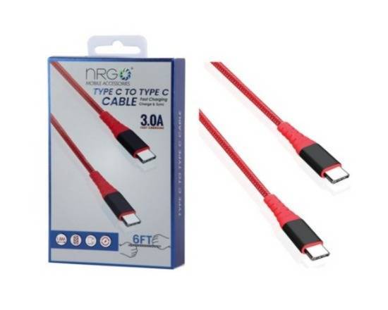 NRG Type-C to Type-C Fast Charging Sync Cable