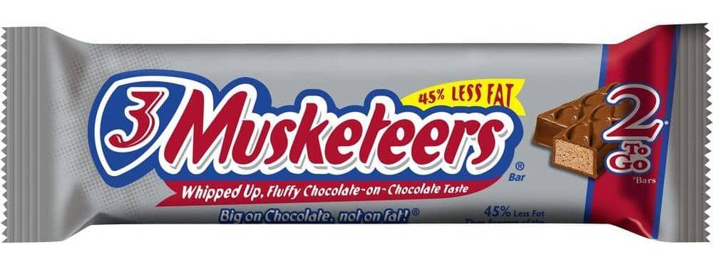3 Musketeers King Size Chocolate Candy Bar